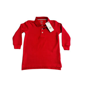 French Toast Polo Shirt Boys Size 3T Red Long Sleeve Uniform